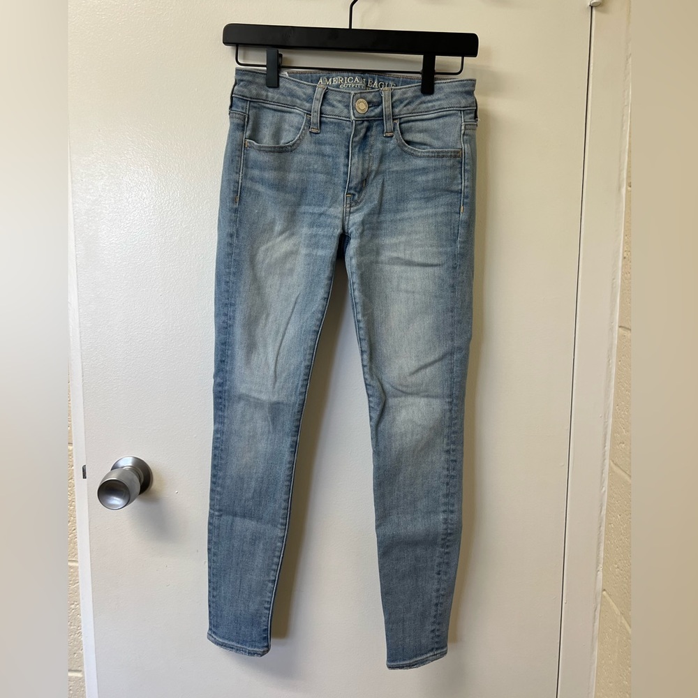Light Blue Washed Super Stretch Skinny Jeans